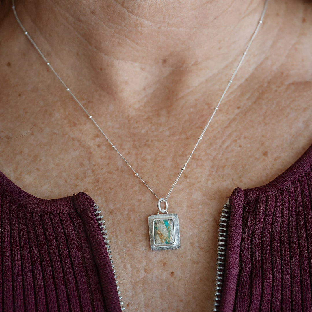 Royston Turquoise & Sterling Silver Pendant Necklace