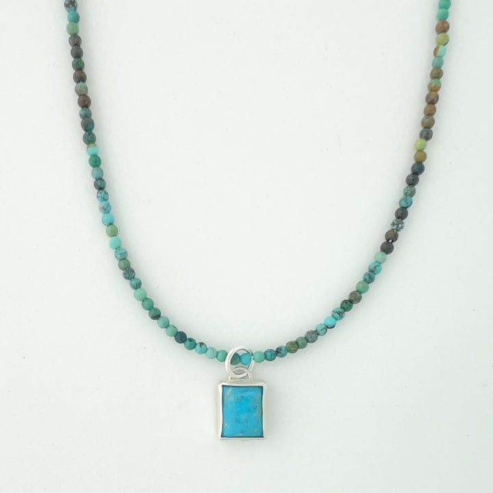 Turquoise Beaded Pendant Necklace